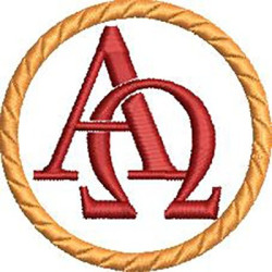 Matriz De Bordado Medalha Alfa E ômega