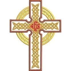 Embroidery Design Jhs Decorated Cross
