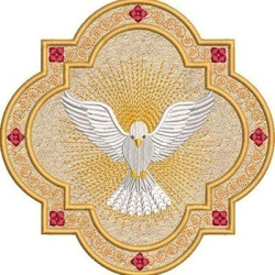 Embroidery Design Divine Spirit Holy Applied Frame