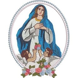 Diseño Para Bordado  Medalla Nuestra Señora De La Concepción
