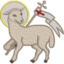 Embroidery Design Lamb Of 12 Cm