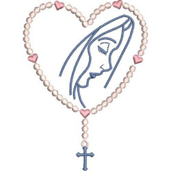 Embroidery Design Rosary Of Our Lady 6