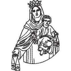 Embroidery Design Our Lady Of Carmo Contoured
