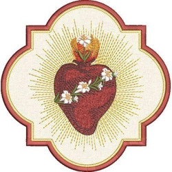 Embroidery Design Frame Applied Chest Heart Of Joseph 2
