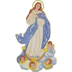 Embroidery Design Our Lady Immaculate Conception 30 Cm