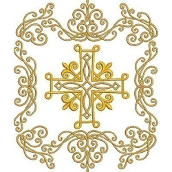Embroidery Design Decorated Cross 189