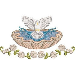 Embroidery Design Shell Baptism With Divine 2