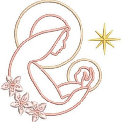 Embroidery Design Mary And Jesus Bypass 2