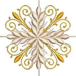 Embroidery Design Decorated Wheat Cross