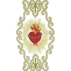 Embroidery Design Sacred Heart Of Jesus In The Frame