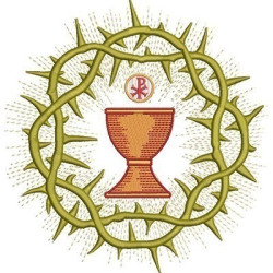 Embroidery Design Chalice With Crown Of Thorns