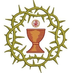 Embroidery Design Chalice With Crown Of Thorns 2