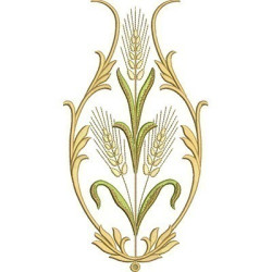 Embroidery Design Arabesco With Wheat