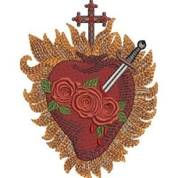 Embroidery Design Immaculate Heart Of Mary 12 Cm