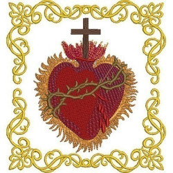 Embroidery Design Sacred Heart Of Jesus 15 Cm