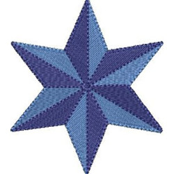 Embroidery Design 6 Point Star