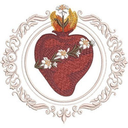 Embroidery Design Castismus Heart Of Joseph In The Frame 3