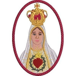 Diseño Para Bordado Medalla Nuestra Señora De Fátima 4