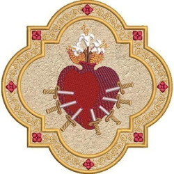 Embroidery Design Frame Immaculate Heart Of Mary 7 Swords