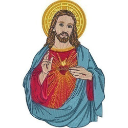 Embroidery Design Sacred Heart Of Jesus 21 Cm