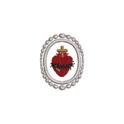 Embroidery Design Sacred Heart Mini Frame