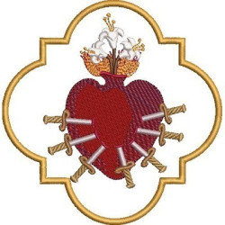 Embroidery Design Immaculate Heart Of Mary 7 Swords 2
