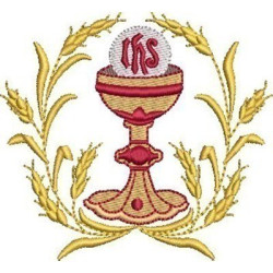 Embroidery Design Chalice In The Wheat Frame