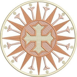 Embroidery Design Decorated Cross 223