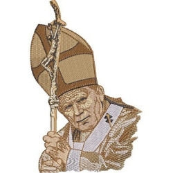 Embroidery Design Pope John Paul Ii 16 Cm