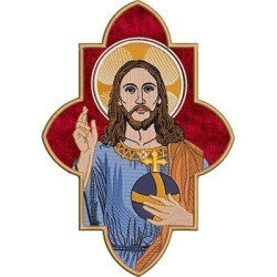 Matriz De Bordado Jesus Santissimo Salvador Na Moldura