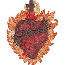 Embroidery Design Sacred Heart Of Jesus 10 Cm