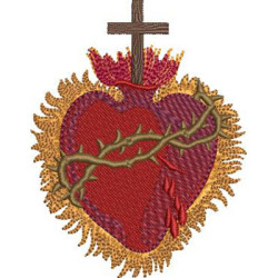 Embroidery Design Sacred Heart Of Jesus 10 Cm 2
