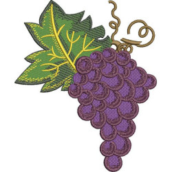 Embroidery Design Bunch Of Grape 17 Cm