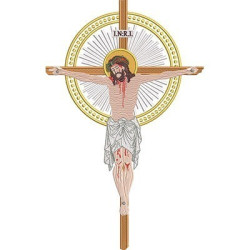 Matriz De Bordado Jesus Crucificado  35 Cm