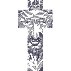 Diseño Para Bordado Cara De Jesús Y Forma De Cruz 2