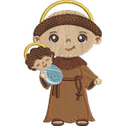 Embroidery Design Saint Anthony Cute
