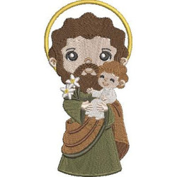 Embroidery Design Saint Joseph Cute 3