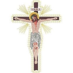 Embroidery Design Jesus Crucified 23 Cm