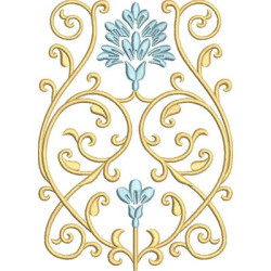 Embroidery Design Golden Arabesques 25