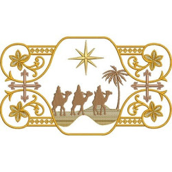 Embroidery Design 3 Kings Of The Magic Horizontal Frame 30 Cm