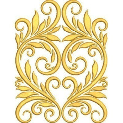 Embroidery Design Volutes For Bar With 17 Cm