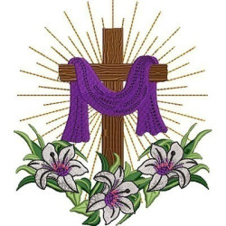 Embroidery Design Resurrection Cross 2