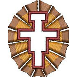 Diseño Para Bordado Cruz Decorada 272