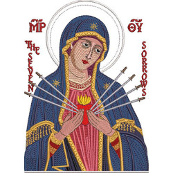 Matriz De Bordado Nossa Senhora Das Dores Bizantina 2