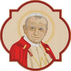 Diseño Para Bordado El Papa Juan Pablo Ii En El Marco..