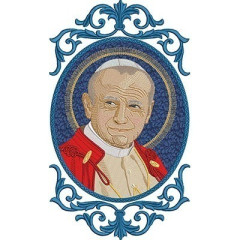 Embroidery Design Pope John Paul Ii In The Frame 2..