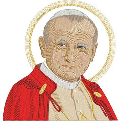Diseño Para Bordado El Papa Juan Pablo Ii 20 Cm..