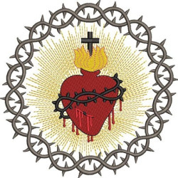 Embroidery Design Sacred Heart Of Jesus 19.5 Cm