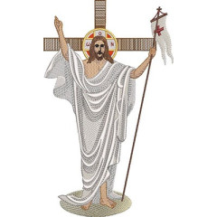 Matriz De Bordado Jesus Ressuscitado 25x15 Cm..