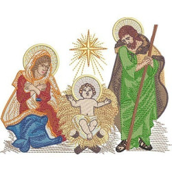 Embroidery Design Holy Family 18 Cm